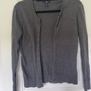 GAP Dark Gray Lightweight Knit Cardigan